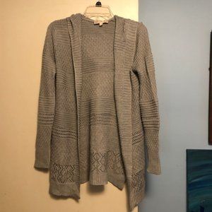 Pink Republic hooded grey cardigan sweater size S